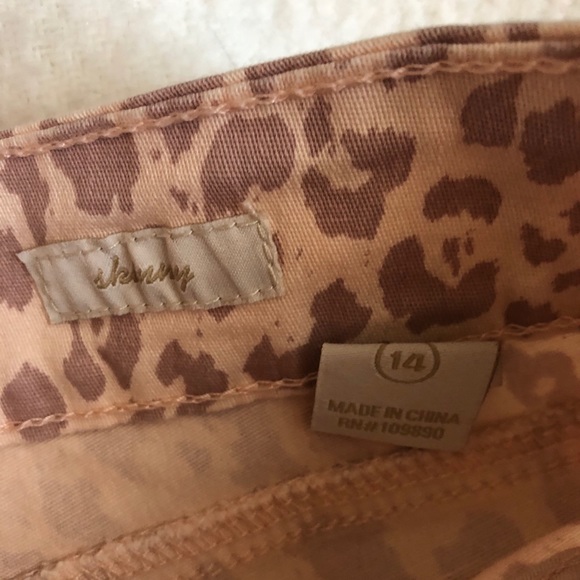 Sz 14 BNWT 7 for all mankind skinny leopard jeans - Picture 3 of 4